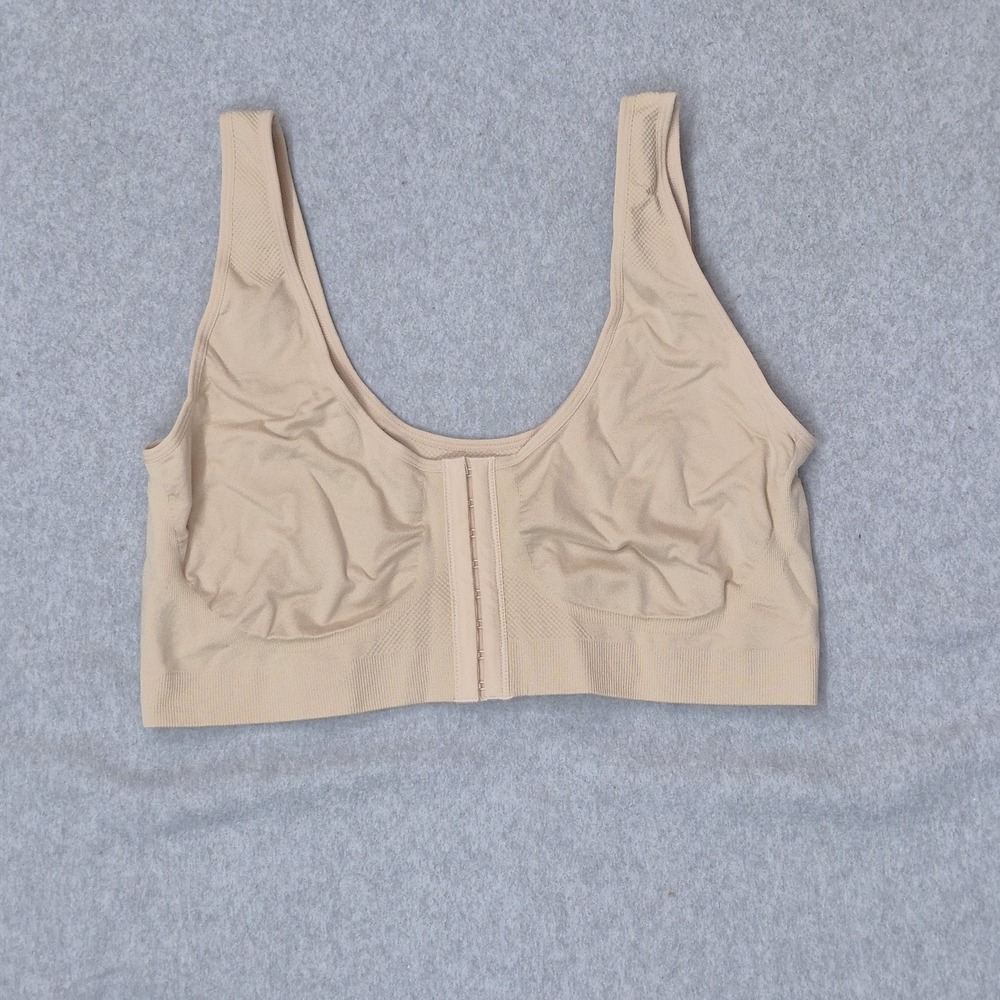 Exquisite Form Women Bra 3XL Beige 5101000 Front Closure Wireless Wide Strap